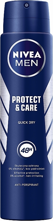 Дезодорант-спрей антиперспірант "Захист і догляд" - NIVEA MEN Protect & Care 48H Anti-Perspirant — фото N1
