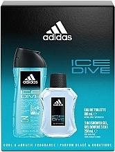 Adidas Ice Dive - Набор (edt/100ml + sh/gel/250ml) — фото N2