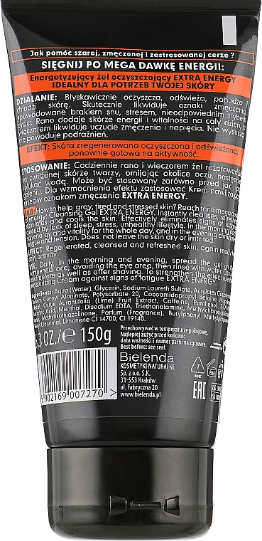 Очищающий гель для умывания - Bielenda Only For Men Extra Energy Cleansing Gel — фото N2
