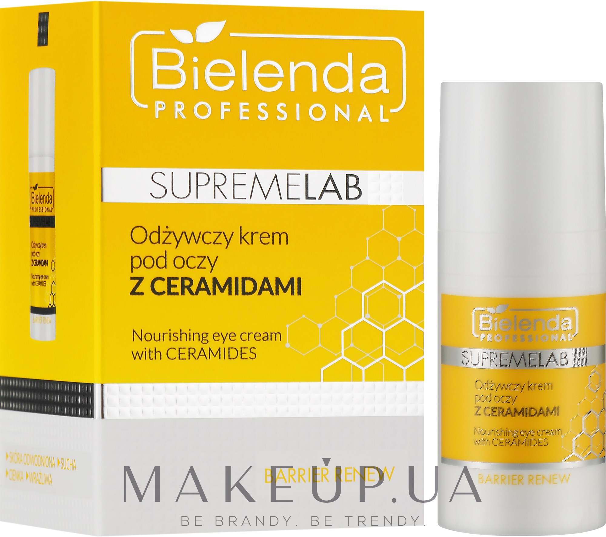 Крем для шкіри навколо очей живильний з керамідами - Bielenda Professional SupremeLab Barrier Renew Nourishing Eye Cream With Ceramides — фото 15ml