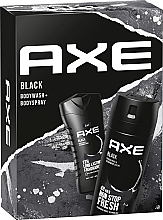 Духи, Парфюмерия, косметика Набор - Axe Black Body Wash+Body Spray Set (sh/gel/250ml + deo/150ml)