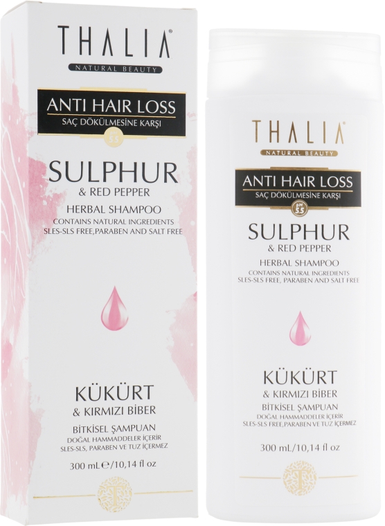 Шампунь з екстрактами сірки і червоного перцю - Thalia Anti Hair Loss Shampoo — фото N1