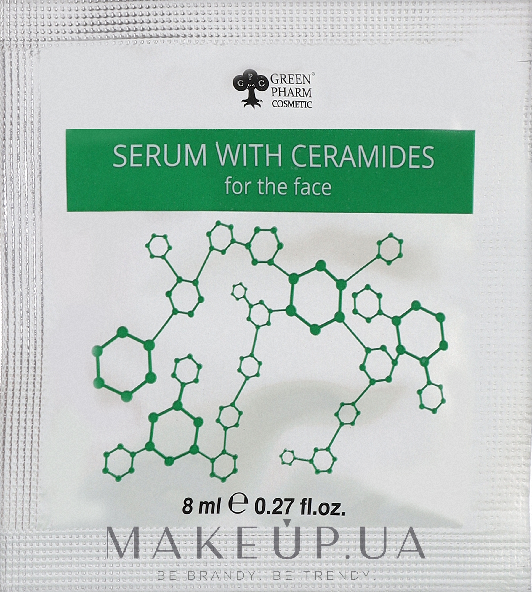 Сироватка для обличчя з церамідами - Green Pharm Cosmetic Home Care Serum With Ceramides For The Face (пробник) — фото 8ml