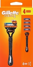 Духи, Парфюмерия, косметика Бритва з 4 змінними картриджами, чорна - Gillette Fusion5 Razor For Men