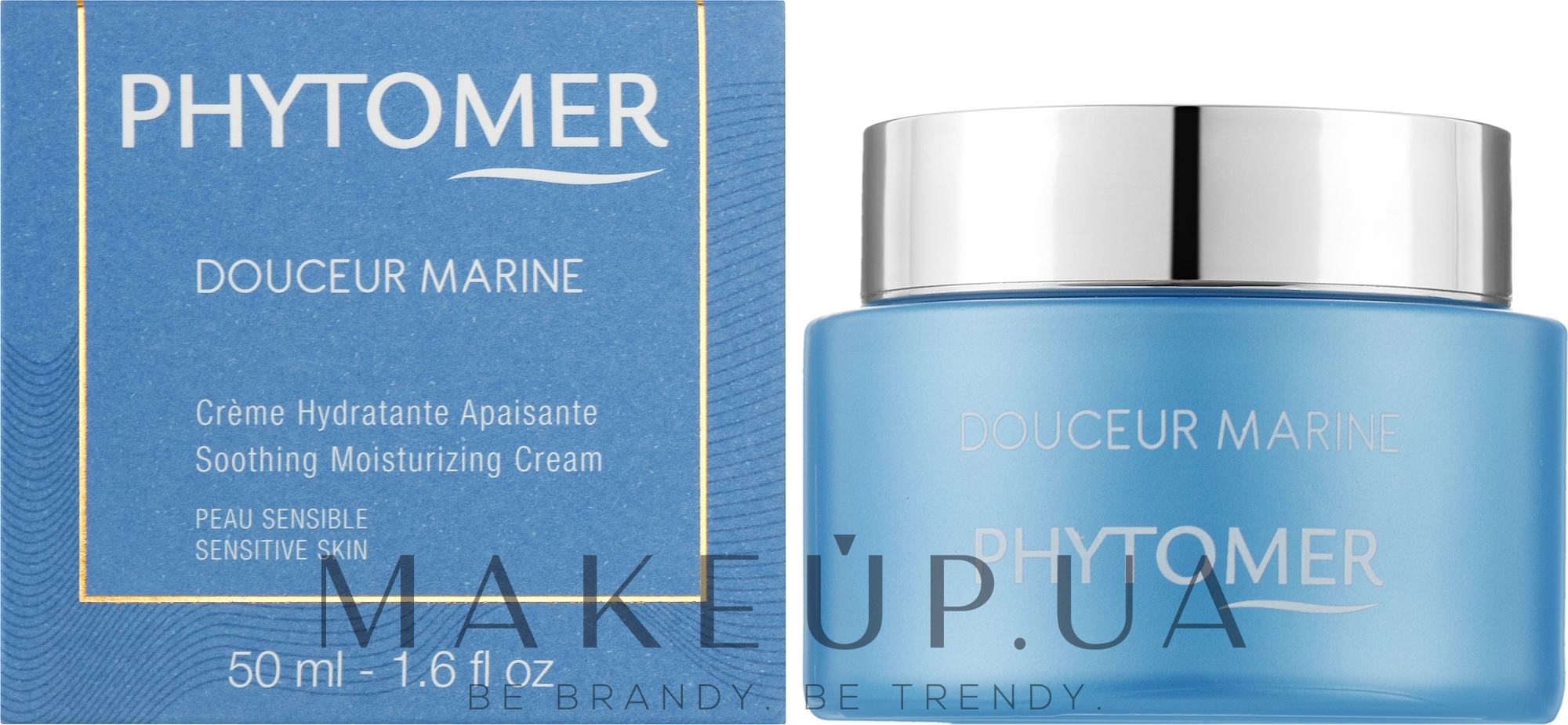 Успокаивающий бархатный крем для чувствительной кожи - Phytomer Douceur Marine Soothing Moisturizing Cream — фото 50ml