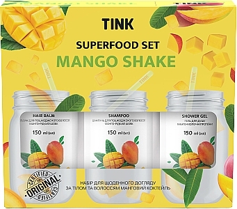 Подарочный набор - Tink Superfood Mango Shake Set (sh/gel/150ml + shmp/150ml + balm/150ml)