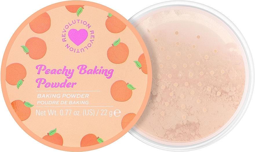 Рассыпчатая пудра для лица персиковая - I Heart Revolution Loose Baking Powder Peach