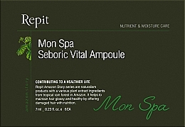 Освежающие и успокаивающие ампулы для себорейной кожи головы - Repit MonSpa Seboric Vital Ampoule — фото N1