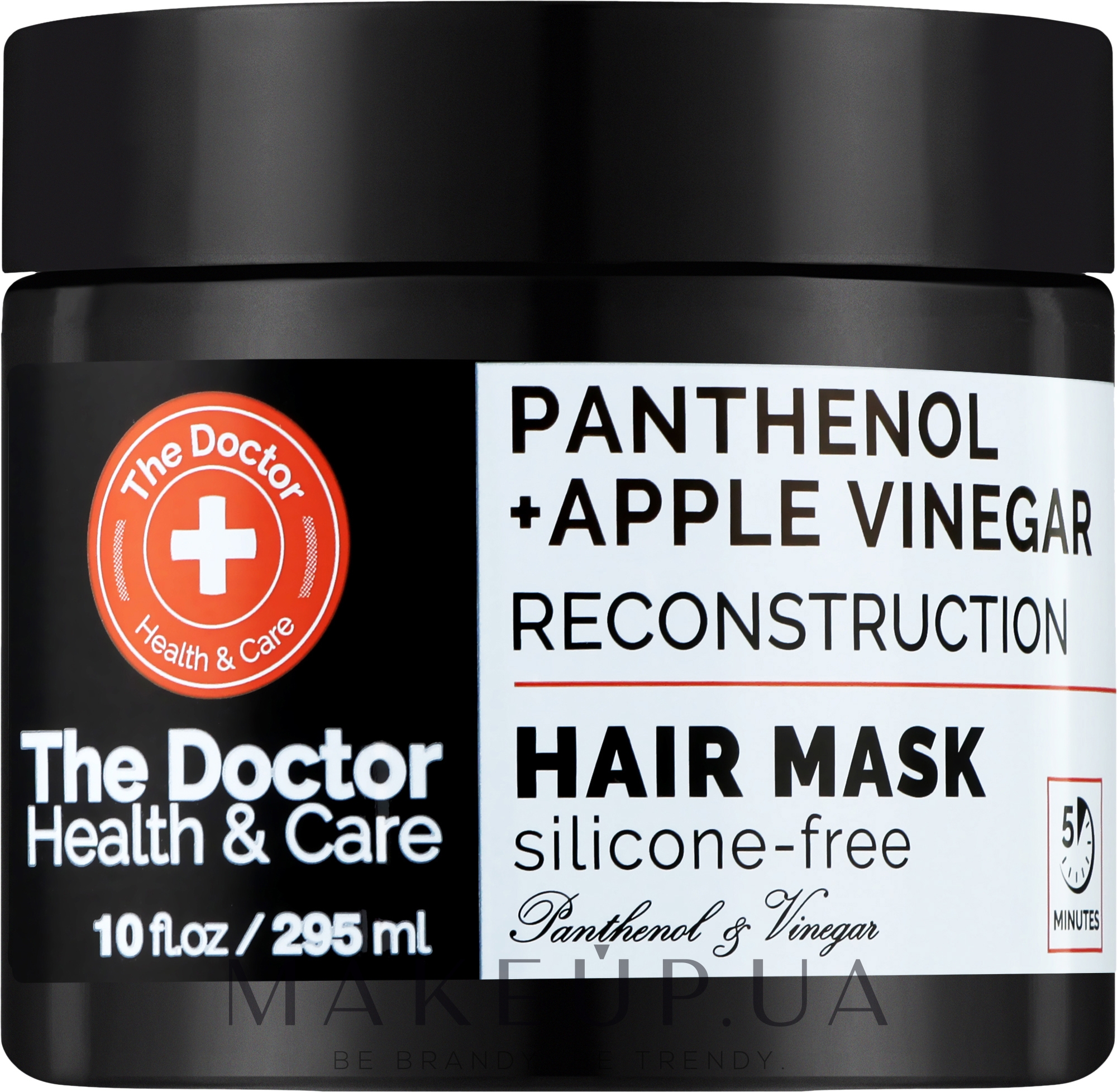 Маска для волосся "Реконструкція" - The Doctor Health & Care Panthenol + Apple Vinegar Reconstruction Hair Mask — фото 295ml