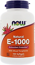 Витамин E-1000 в мягких таблетках - Now Foods Natural E-1000 With Mixed Tocopherols Softgels — фото N1