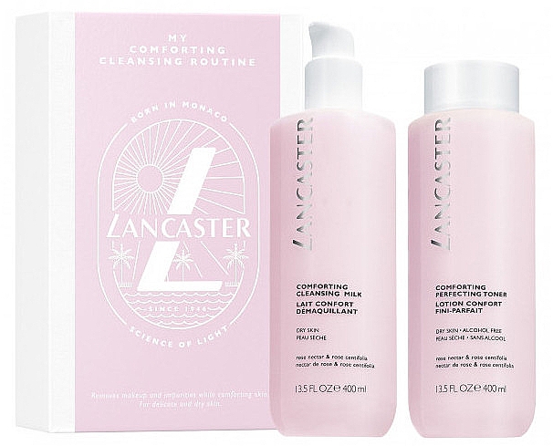 Набор - Lancaster Comforting Facial Cleansing Duo (milk/400ml + toner/400ml) — фото N1