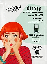 Парфумерія, косметика Альгінатна маска "Спіруліна, молоко" - PuroBio Cosmetics Olivia Powder Mask Oily Skin