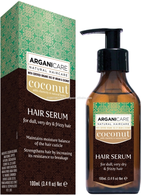 Сироватка для волосся з кокосовою олією - Arganicare Coconut Hair Serum For Dull, Very Dry & Frizzy Hair — фото N1