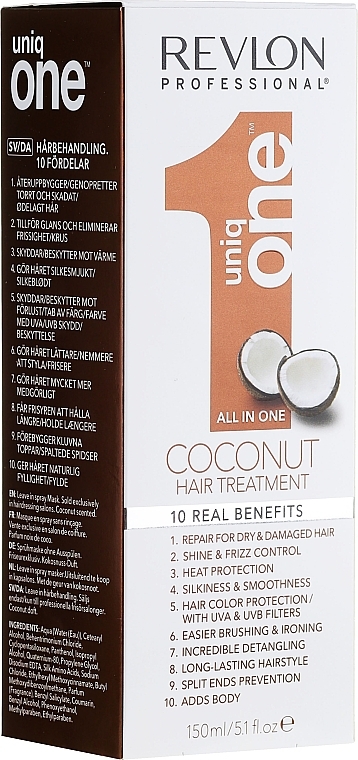 УЦЕНКА Спрей для волос с ароматом кокоса - Revlon Professional Uniq One Hair Treatment * — фото N6