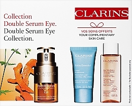 Духи, Парфюмерия, косметика Набор - Clarins Double Serum Eye (eye/ser/20ml + mic/water/50ml + f/cr/15ml)