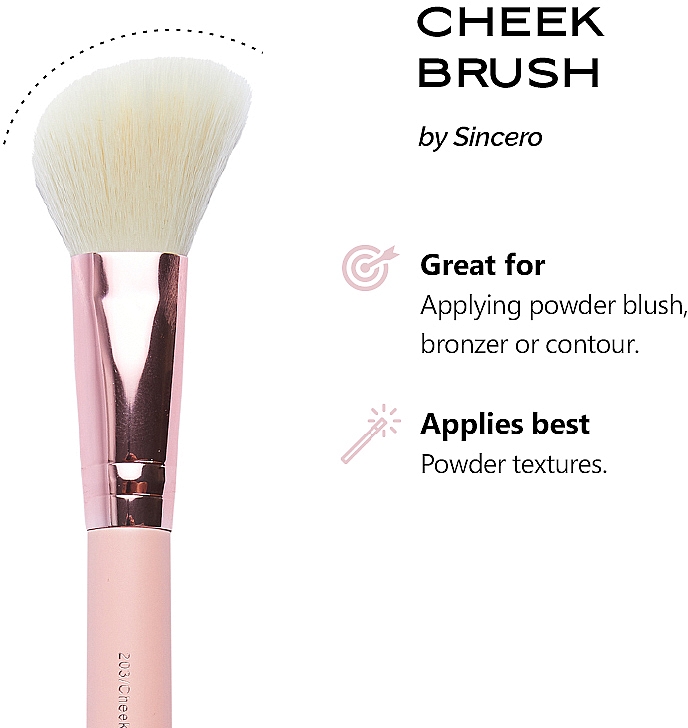 Кисть для контура - Sincero Salon Cheek Brush — фото N2