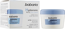 Крем для обличчя, з гіалуроновою кислотою - Babaria Hyaluronic Acid Face Cream — фото N2