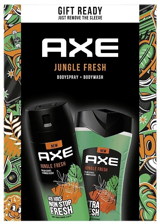 Набір - Axe Jungle Fresh Gift Ready (deo/150ml + sh/gel/250ml) — фото N1