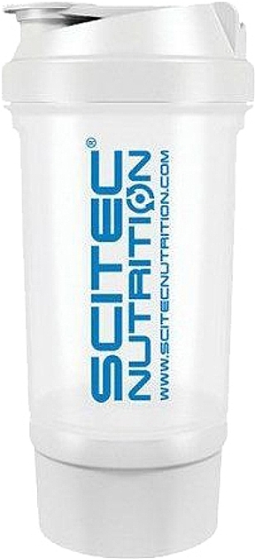 Шейкер 500 мл, белый - Scitec Nutrition Shaker Tr Scitec Old White — фото N1