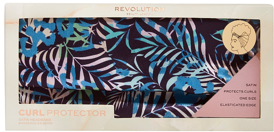 Повязка на голову с тропическим принтом - Revolution Haircare Satin Headband Tropical Print — фото N2