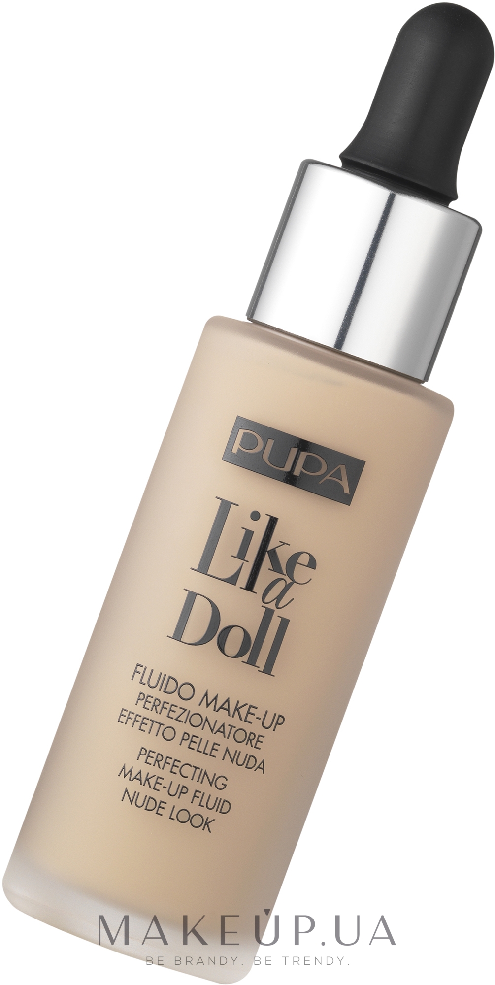 Рідка тональна основа - Pupa Like a Doll Perfecting Make-up Fluid Nude Look — фото 010 - Для очень светлой кожи