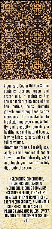 Сироватка для росту волосся - Arganicare Castor Oil Hair Serum — фото N3