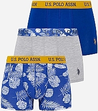 Парфумерія, косметика Труси-шорти для чоловіків, 3 шт. (sax pattern, grey melange, sax) - U.S. Polo Assn