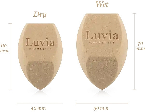 Набор спонжей для макияжа, 2 шт. - Luvia Cosmetics Tea Make-up Sponge Set — фото N1