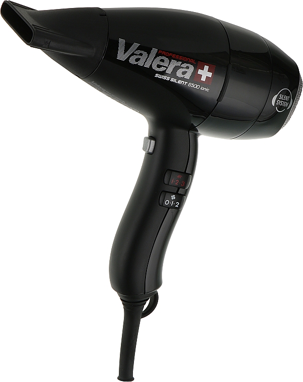 Профессиональный фен для волос SX6500YRC, черный - Valera Swiss Silent 6500 Ionic Rotocord — фото N1