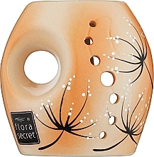 Парфумерія, косметика Аромалампа "Ірис", бежево-помаранчева з кульбабами - Flora Secret