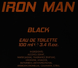 Marvel Iron Man Black Eau - Туалетная вода — фото N3