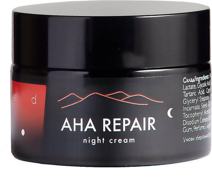 Нічний крем для обличчя з кислотами АНА - Ed Cosmetics AHA Repair Night Cream — фото N1