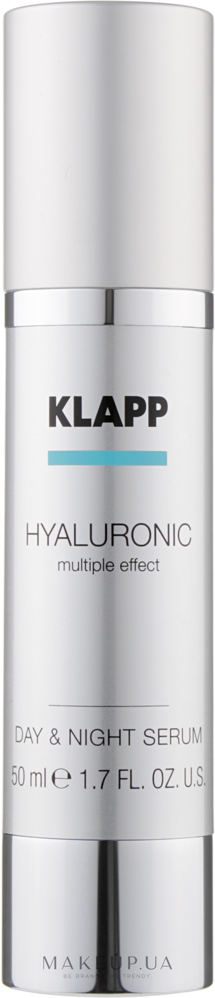 Сироватка для обличчя "Гіалуронік день-ніч" - Klapp Hyaluronic Multiple Effect Day & Night Serum — фото 50ml