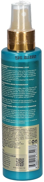 Кондиціонер-спрей для волосся - Biota Bioxsine Keratin & Argan Repairing Conditioner Spray — фото N2