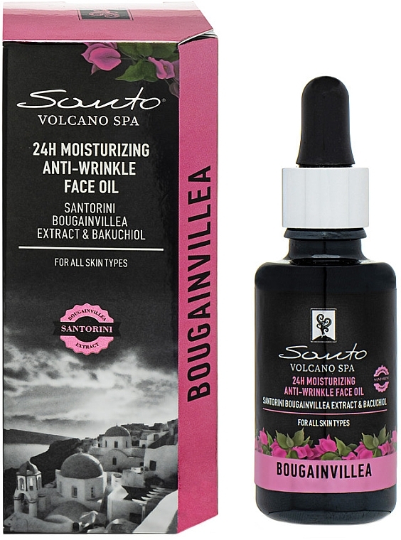 Увлажняющее масло для лица против морщин - Santo Volcano Spa Bougainvillea 24Hr Moisturizing Anti-Wrinkle Face Oil — фото N1