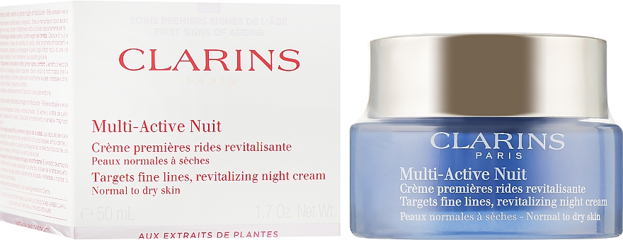 Ночной крем для лица против первых признаков старения - Clarins Multi-Active Night Cream Normal to Dry Skin — фото N2