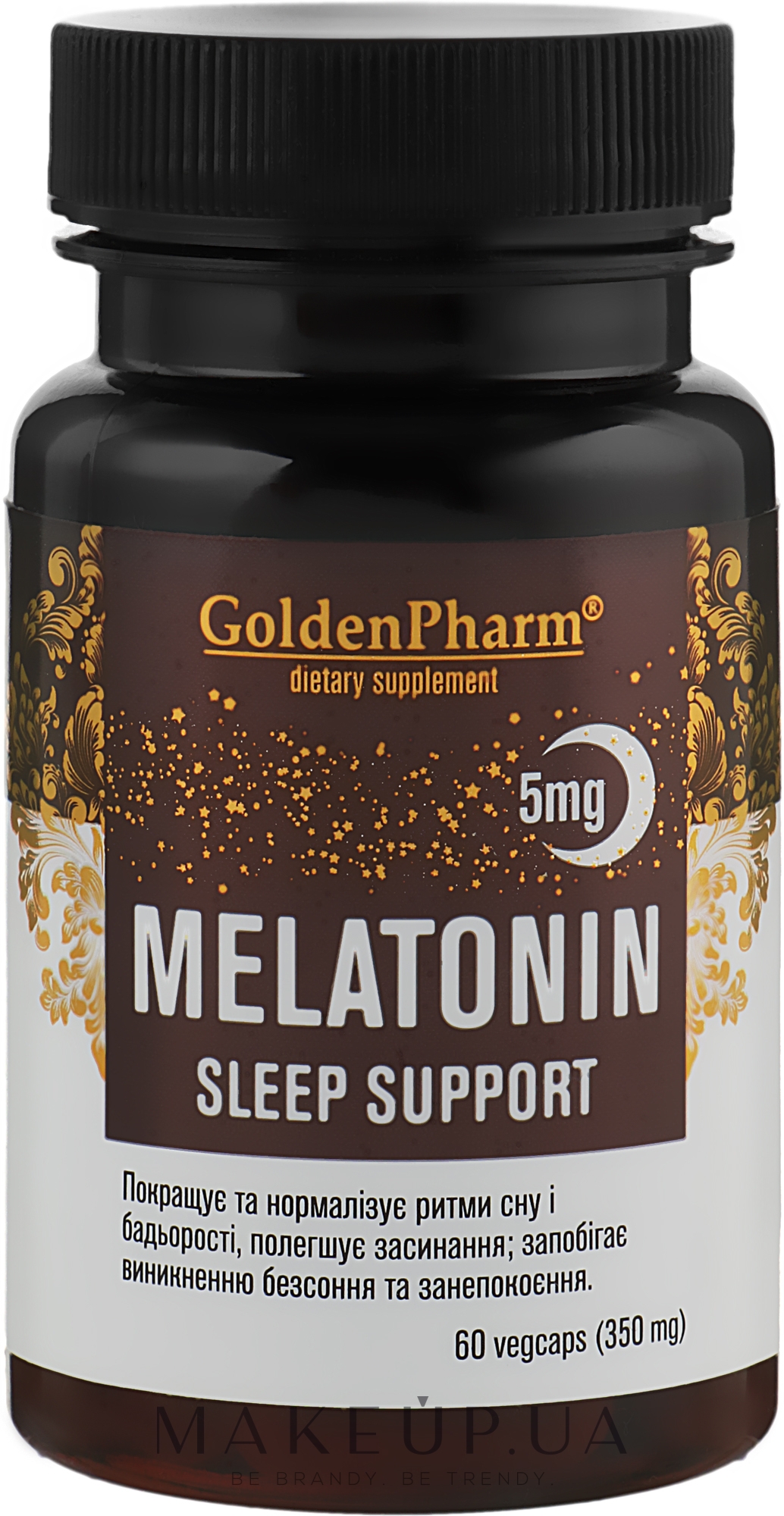 Диетическая добавка "Мелатонин", 5 мг - Голден Фарм Melatonin Sleep Support — фото 60шт