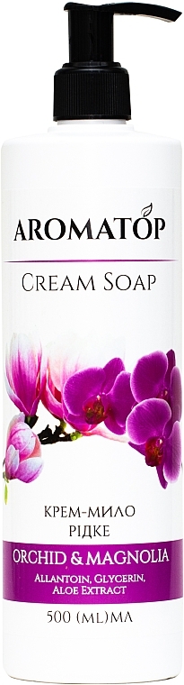 Крем-мыло для рук "Орхидея-Магнолия" - Aromatop Cream Soap — фото N1