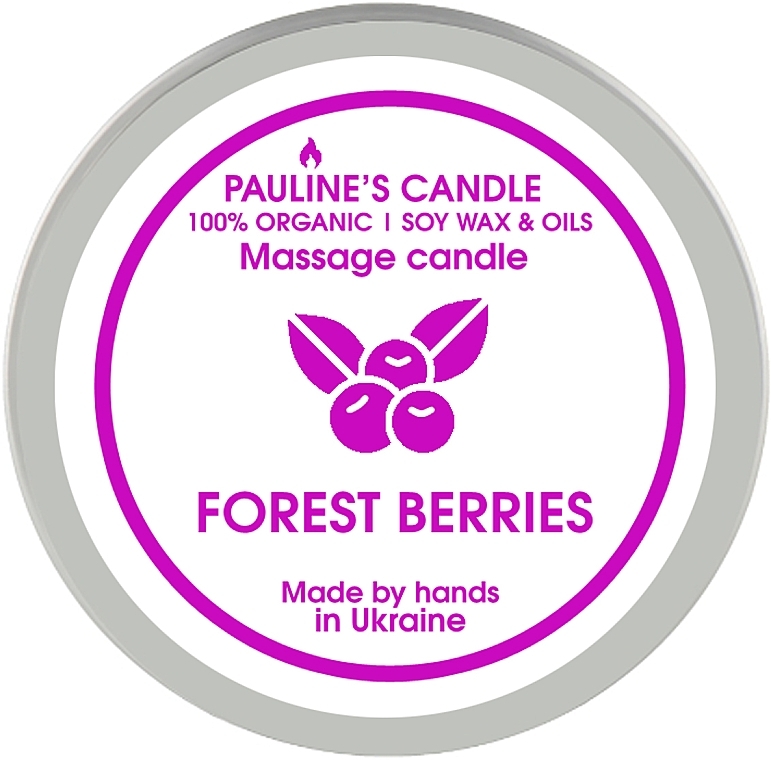 Массажная свеча "Лесные ягоды" - Pauline's Candle Forest Berries Manicure & Massage Candle