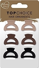 Набор заколок для волос 20711, 6 шт. - Top Choice — фото N1