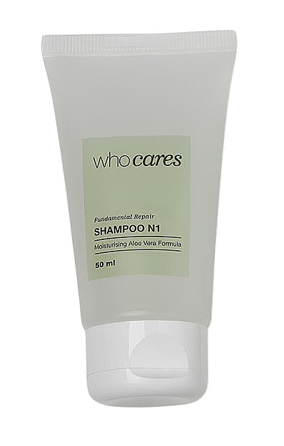 Шампунь питательный для сухих и поврежденных волос - Who Cares Fundamental Repair Shampoo №1 (мини) — фото N1