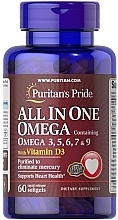 Парфумерія, косметика Харчова добавка "Омега 3-5-6-7-9 і вітамін D3" - Puritan's Pride All In One Omega 3, 5, 6, 7 and 9 with Vitamin D3