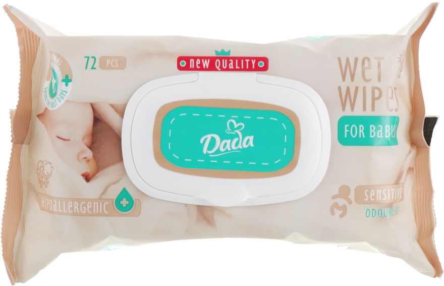 Влажные салфетки для детей, с клапаном - Dada Sensitive Wipes