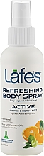 Натуральный освежающий дезодорант-спрей для тела "Цитрус и Бергамот" - Lafe's Refreshing Body Spray Active Citrus & Bergamot — фото N1