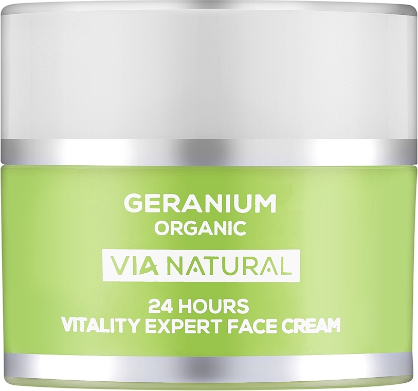 Экспертный крем для лица для жизненной энергии 24ч "Герань Органик" - BioFresh Via Natural Geranium Organic 24H Vitality Expert Face Cream — фото N1