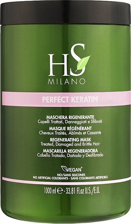 Восстанавливающая маска с кератином - HS Milano Regenerating Perfect Keratin Mask — фото N2