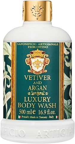 Гель для душа "Ветивер и аргана" - Saponificio Artigianale Fiorentino Vetiver And Argan Luxury Body Wash — фото N1