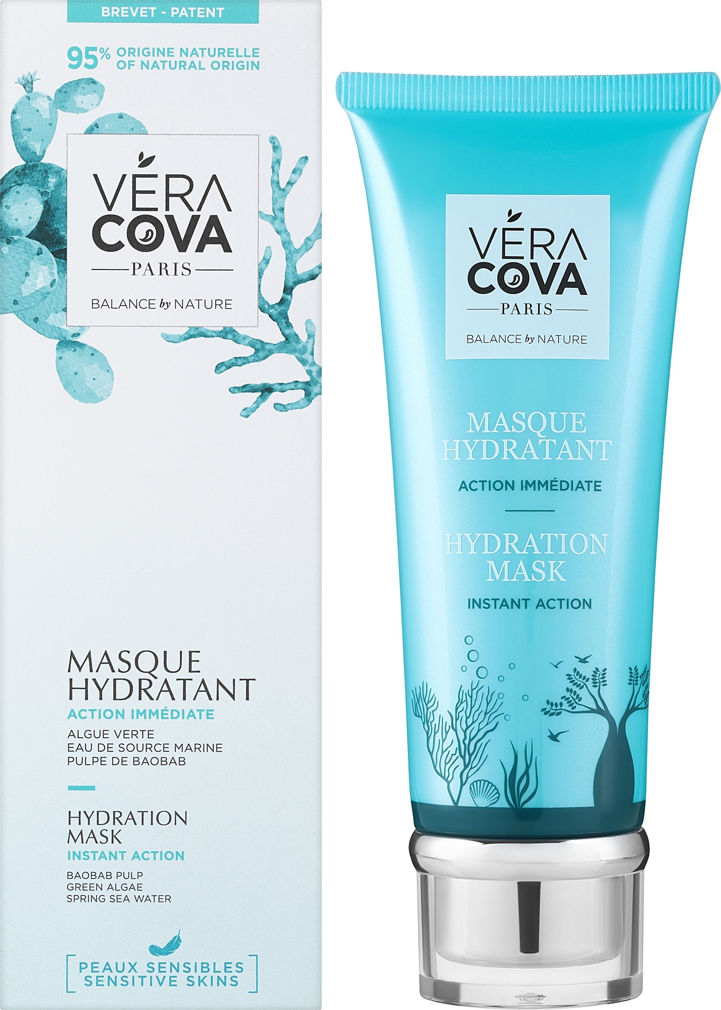 Зволожувальна маска для обличчя миттєвої дії - Veracova Instant Action Hydration Mask — фото 80ml