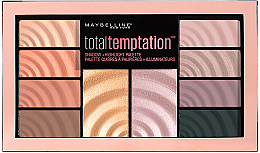 Духи, Парфюмерия, косметика УЦЕНКА Палетка для макияжа - Maybelline New York Total Temptation Eyeshadow + Highlight Palette *