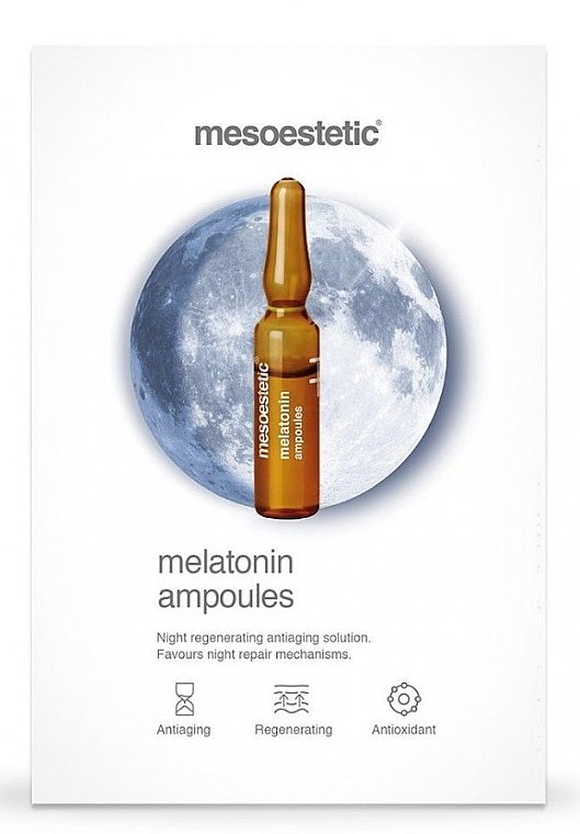 Ампули для обличчя "Мелатонін нічний догляд" - Mesoestetic Home Performance Melatonin Ampoules — фото N2